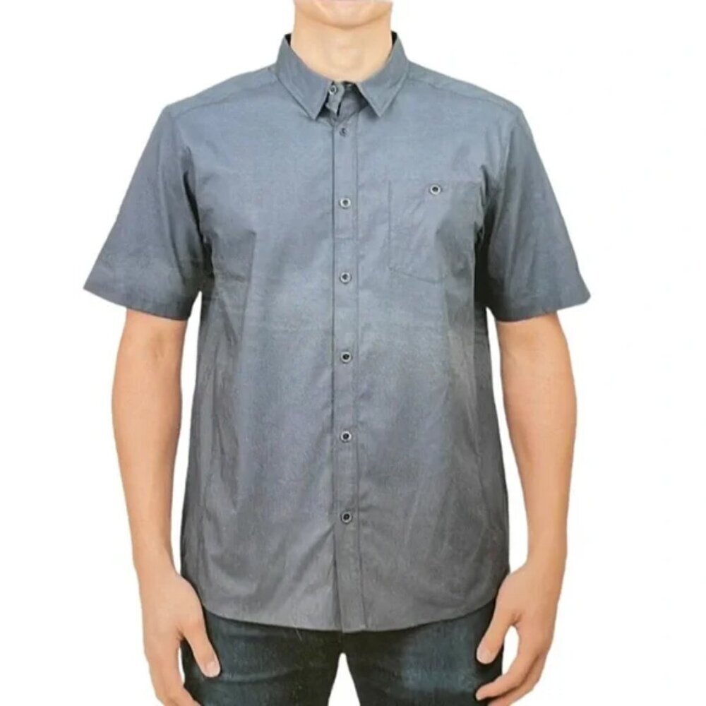 NEW MENS Cloudveil Short Sleeved Button Down | Grey